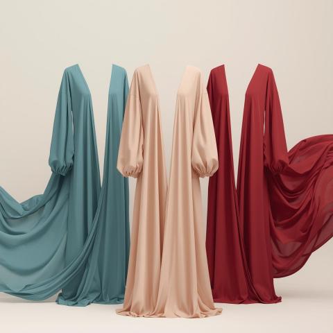 Open Abaya Throws